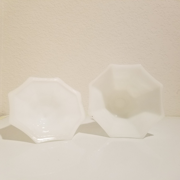 Vintage Milk Glass Candy Bowl with Lid, Pedestal Candy Dish Grapevines Decor - Picture 9 of 10